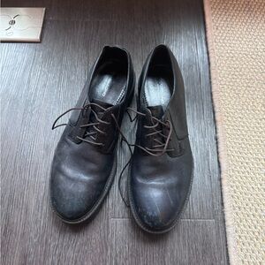 Vagabond Kenova Black Oxford Leather Chunky Lace Up Shoes. Size Eur 37 / US 7.
